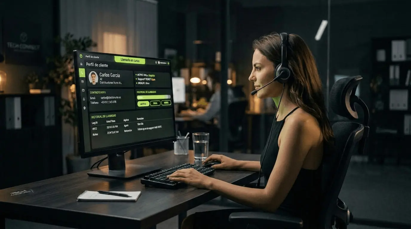 Agente de IA atendiendo llamadas de clientes en tiempo real